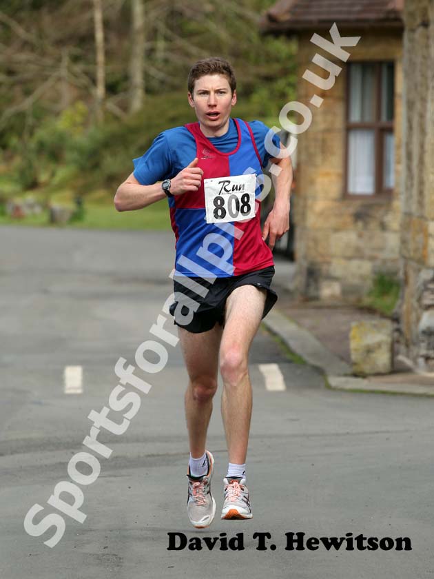 No 808 in the 2012 Run Northumberland 10k Road Race, Cragside, Rothbury, Northumberland.